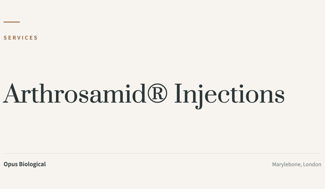 Arthrosamid® Injections