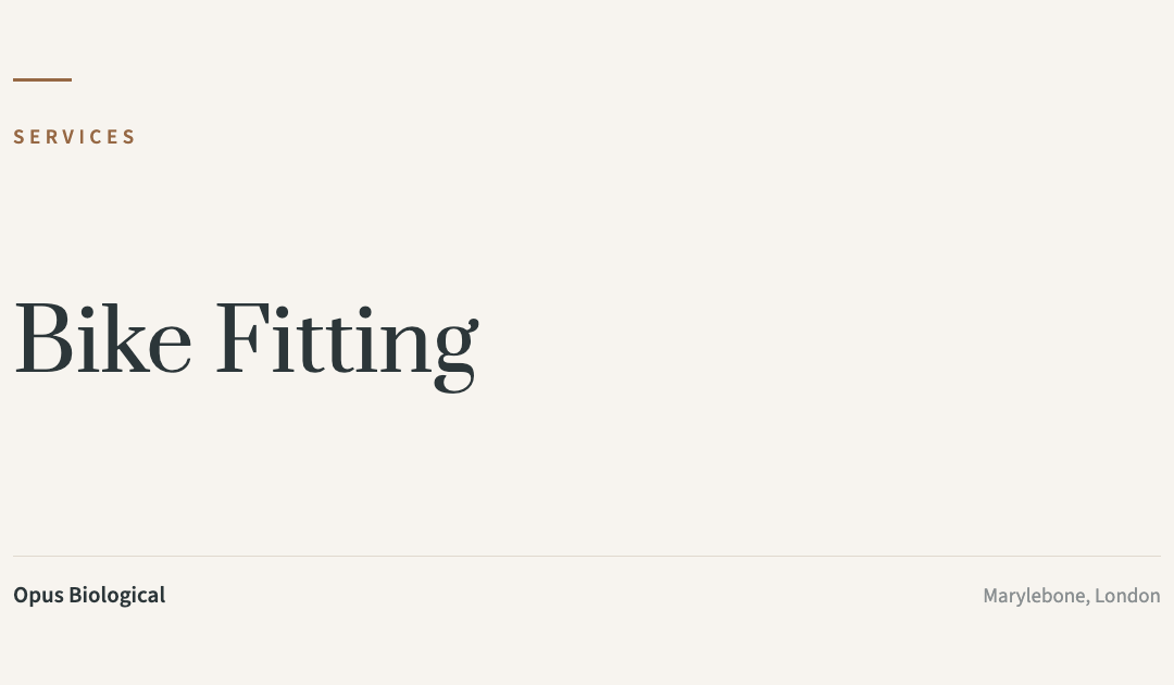 Bike Fitting