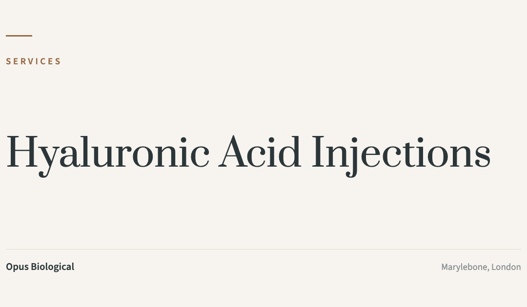 Hyaluronic Acid Injections