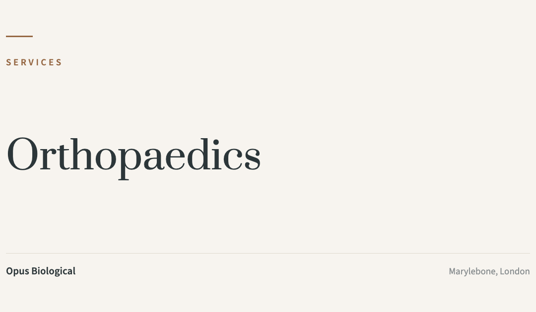 Orthopaedics