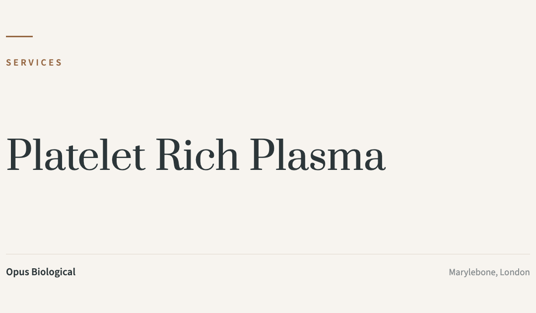 Platelet Rich Plasma