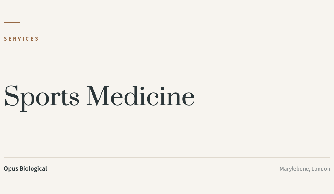 Sports Medicine