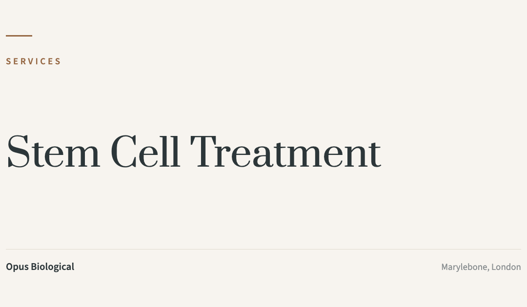 Stem Cell Treatment