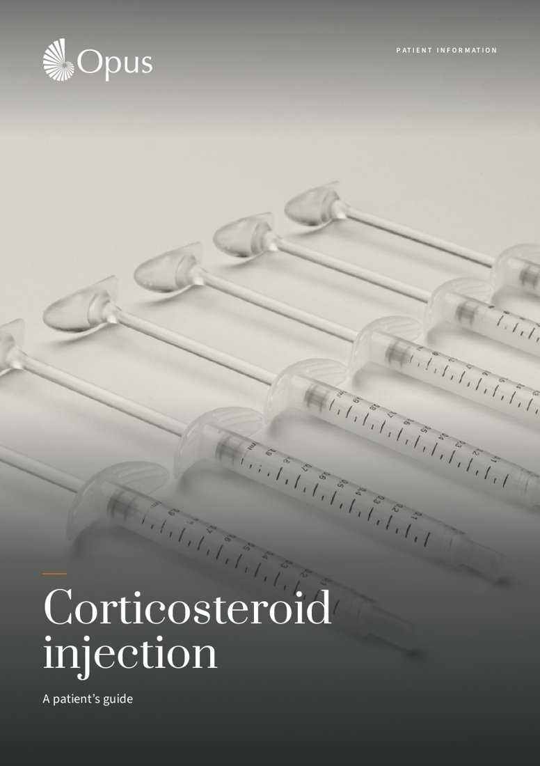 Front cover of the Corticosteroid injection guide