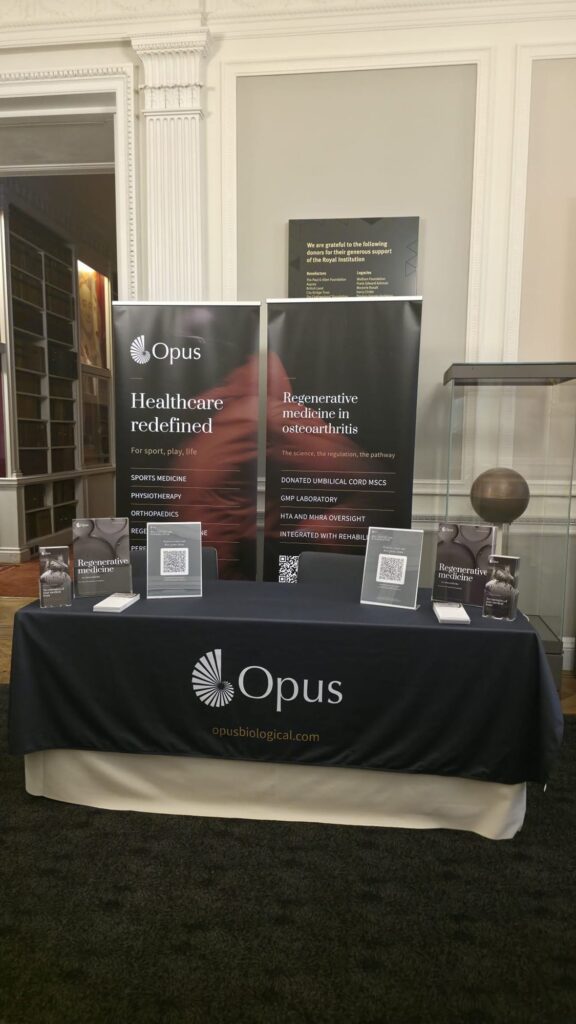 The Opus Biological stand at the Royal Institution