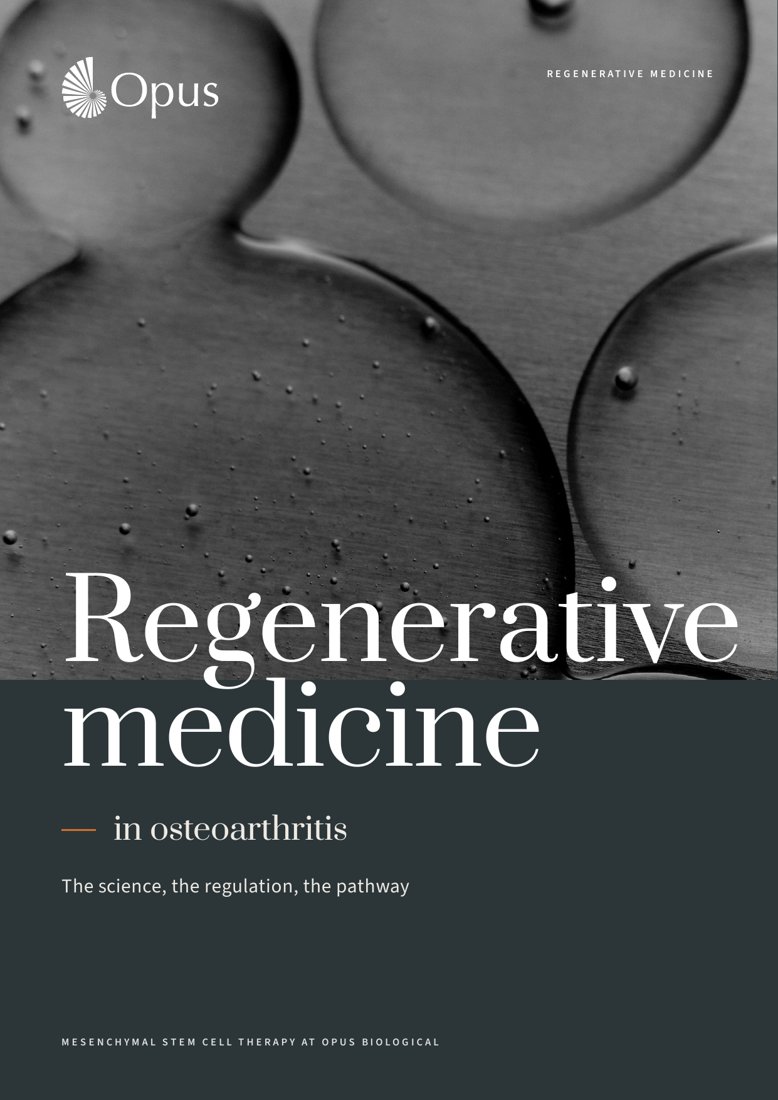 Front cover of the Regenerative medicine in osteoarthritis guide